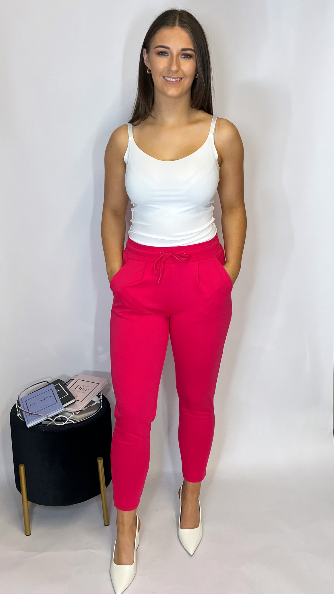 Ichi Kate Pant Fuchsia