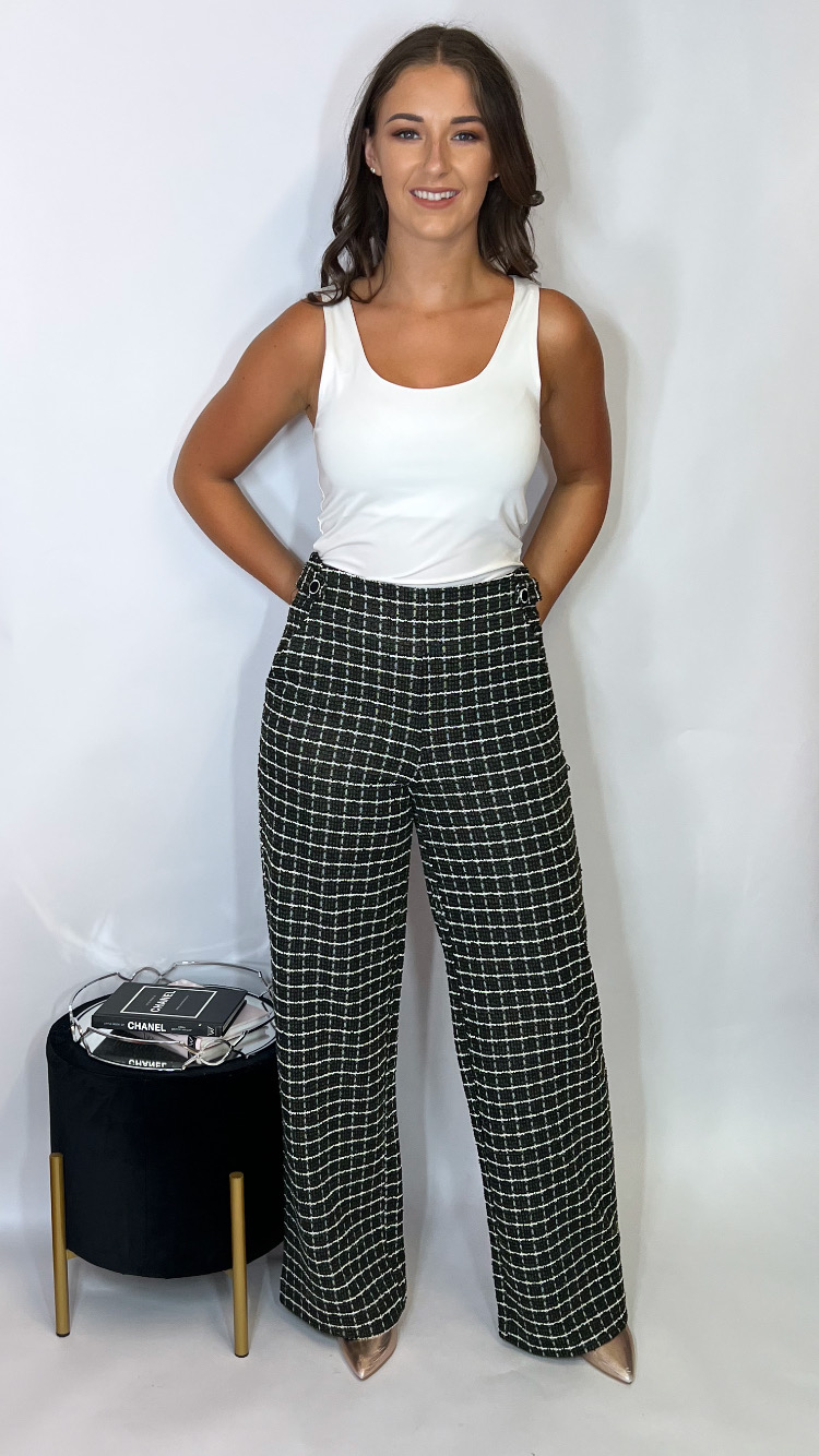 Ichi Claire Pant Green