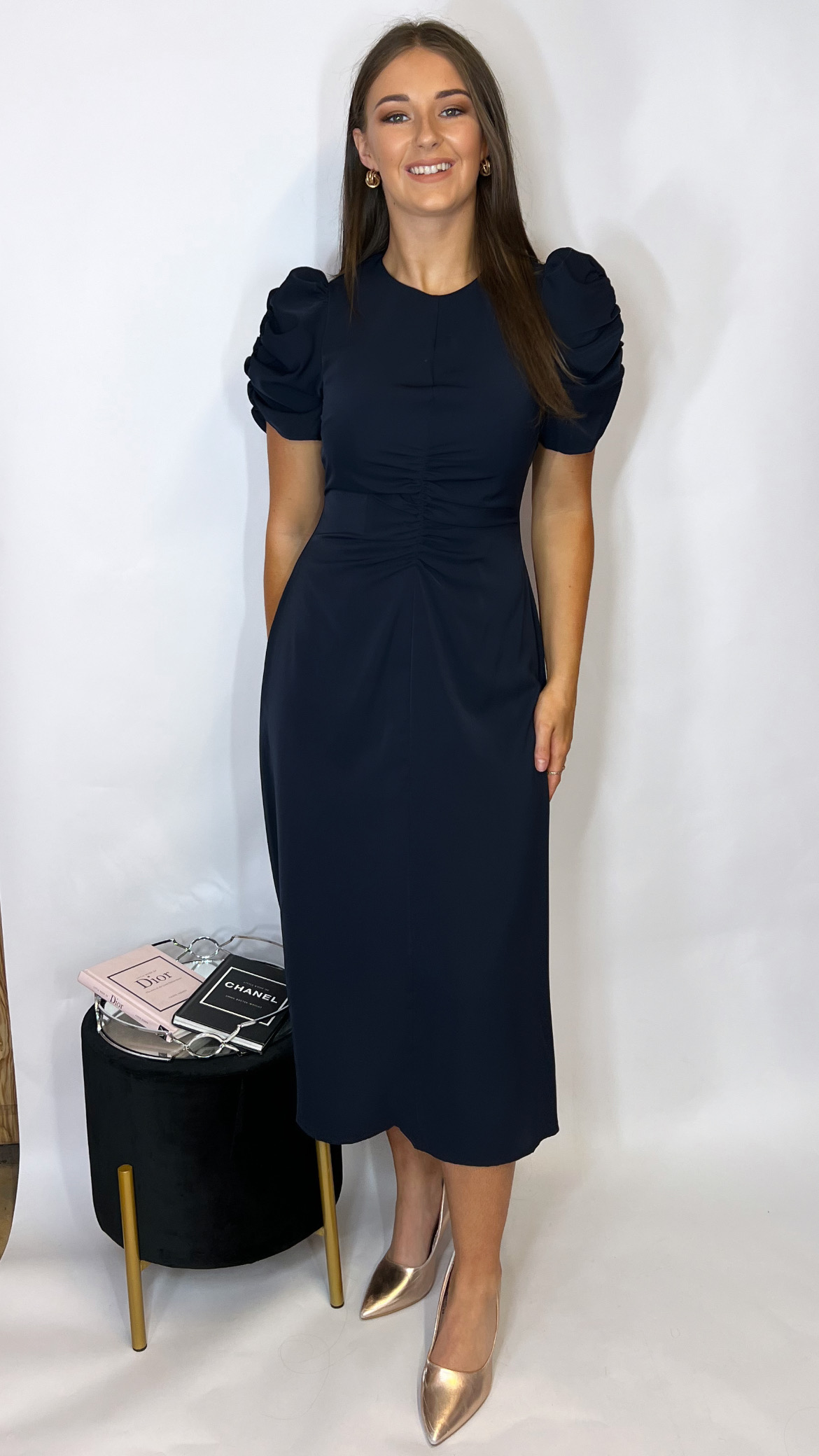 Aileen Dress Navy - Image 2