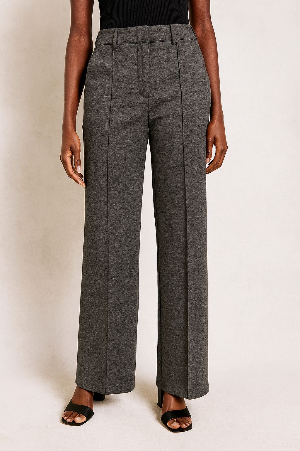 Ichi Grey Wide Leg Pant