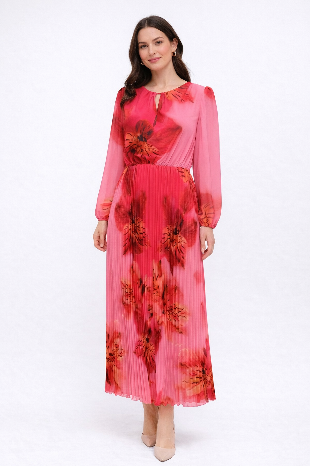 Elodie Coral Dress