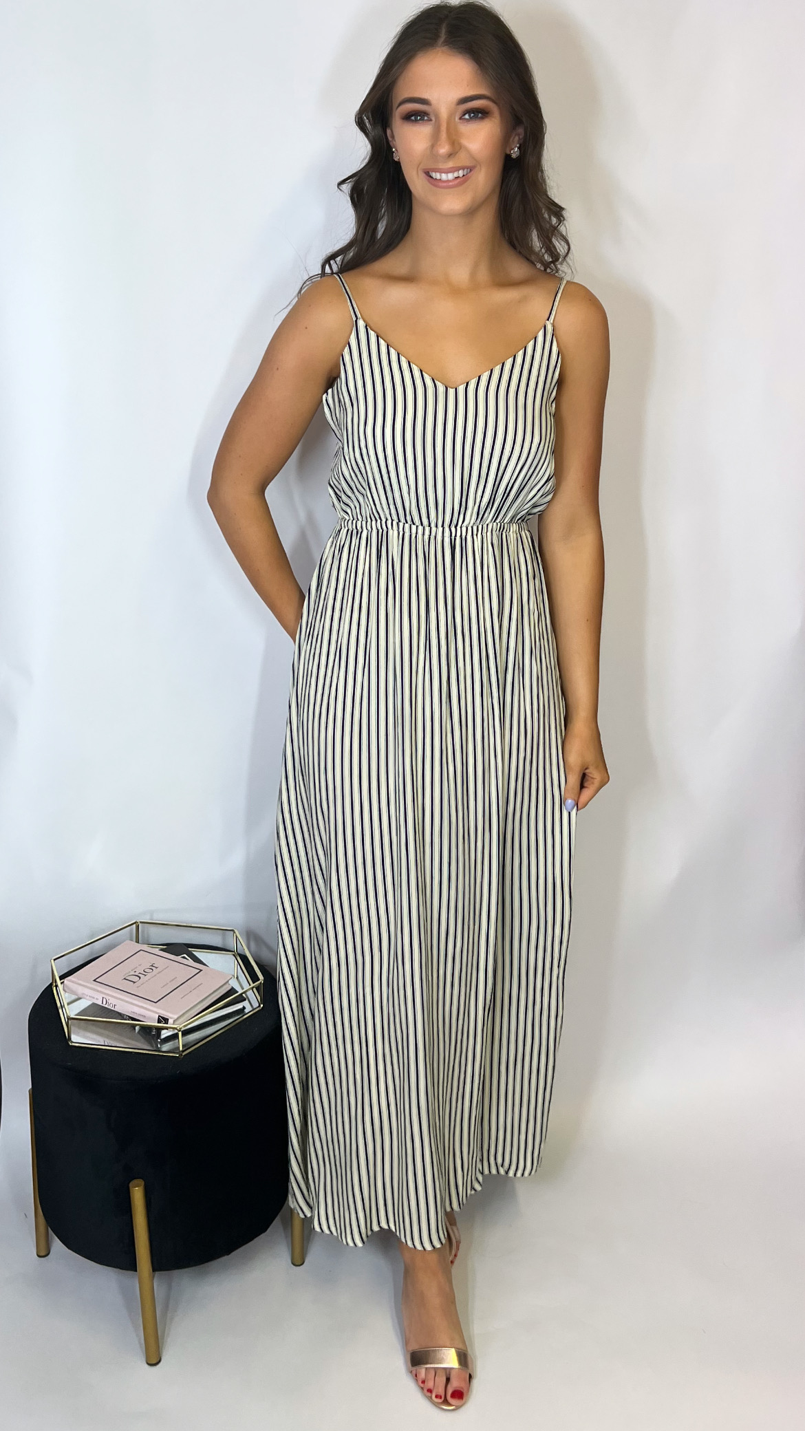 ICHI Marra Stripe Dress - Image 4