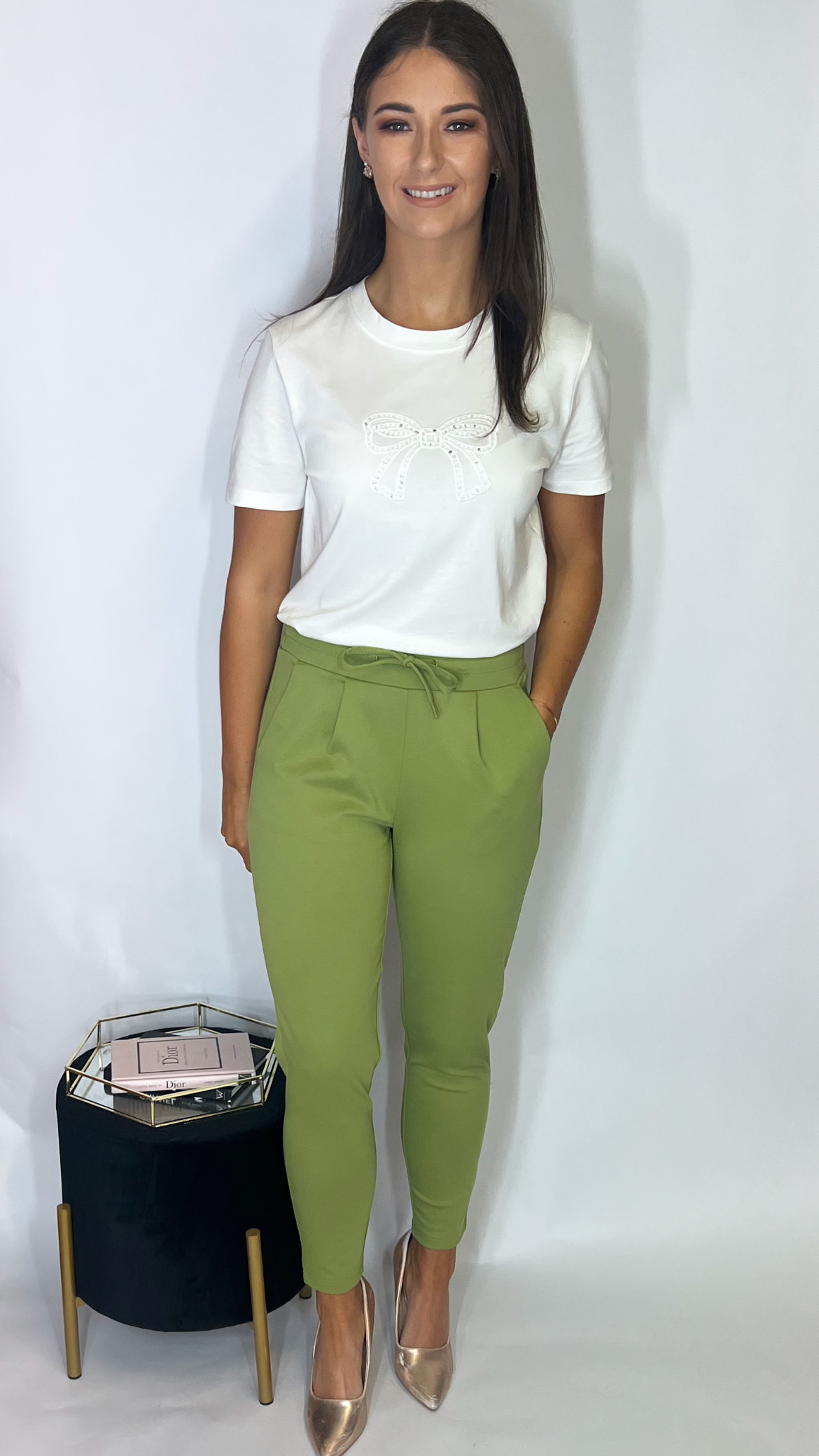 Ichi Kate Pant Lime