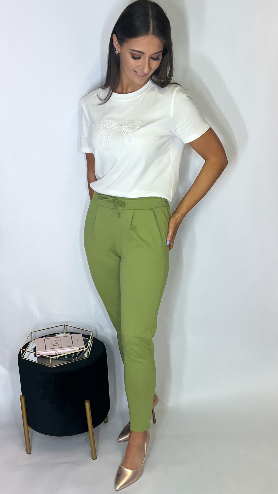 Ichi Kate Pant Lime - Image 2