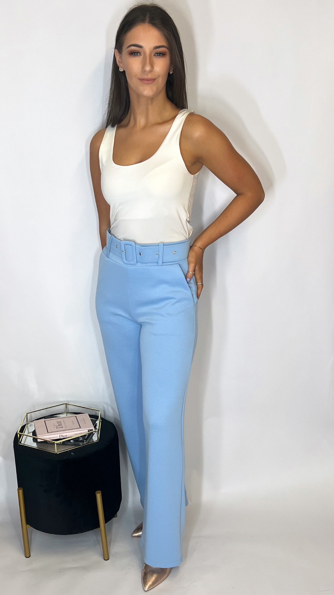 Elara Trousers Powder Blue