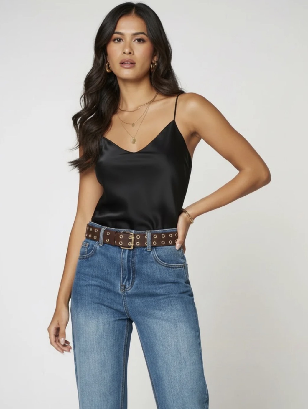 K&P Sylvie Cami Top Black