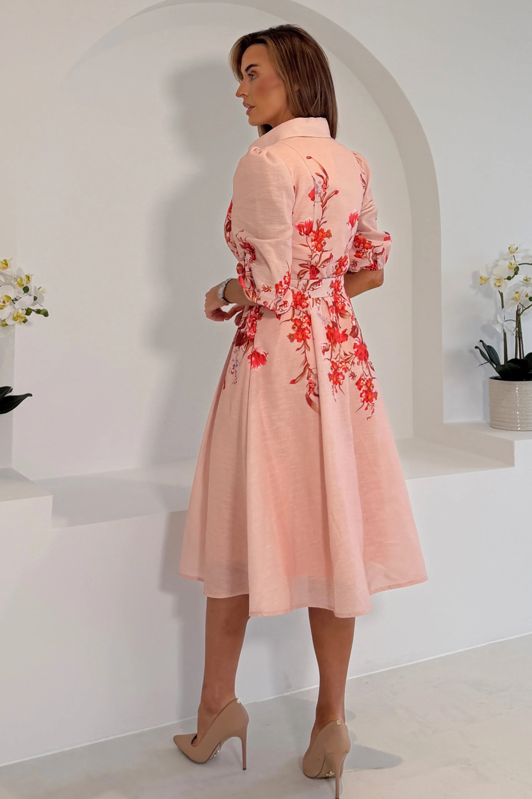 Renata Dress Peach - Image 2