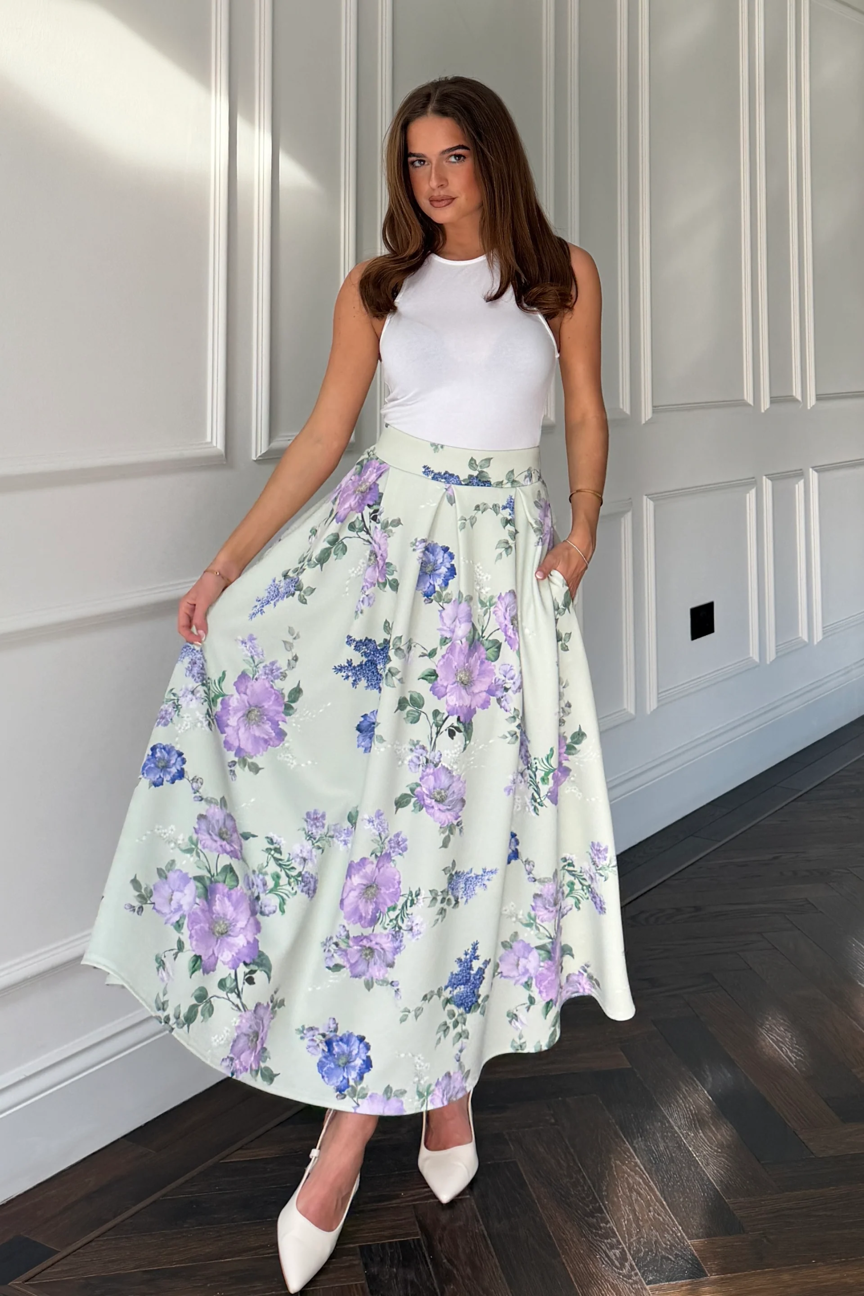 Kirsten Midi Skirt Floral - Image 2