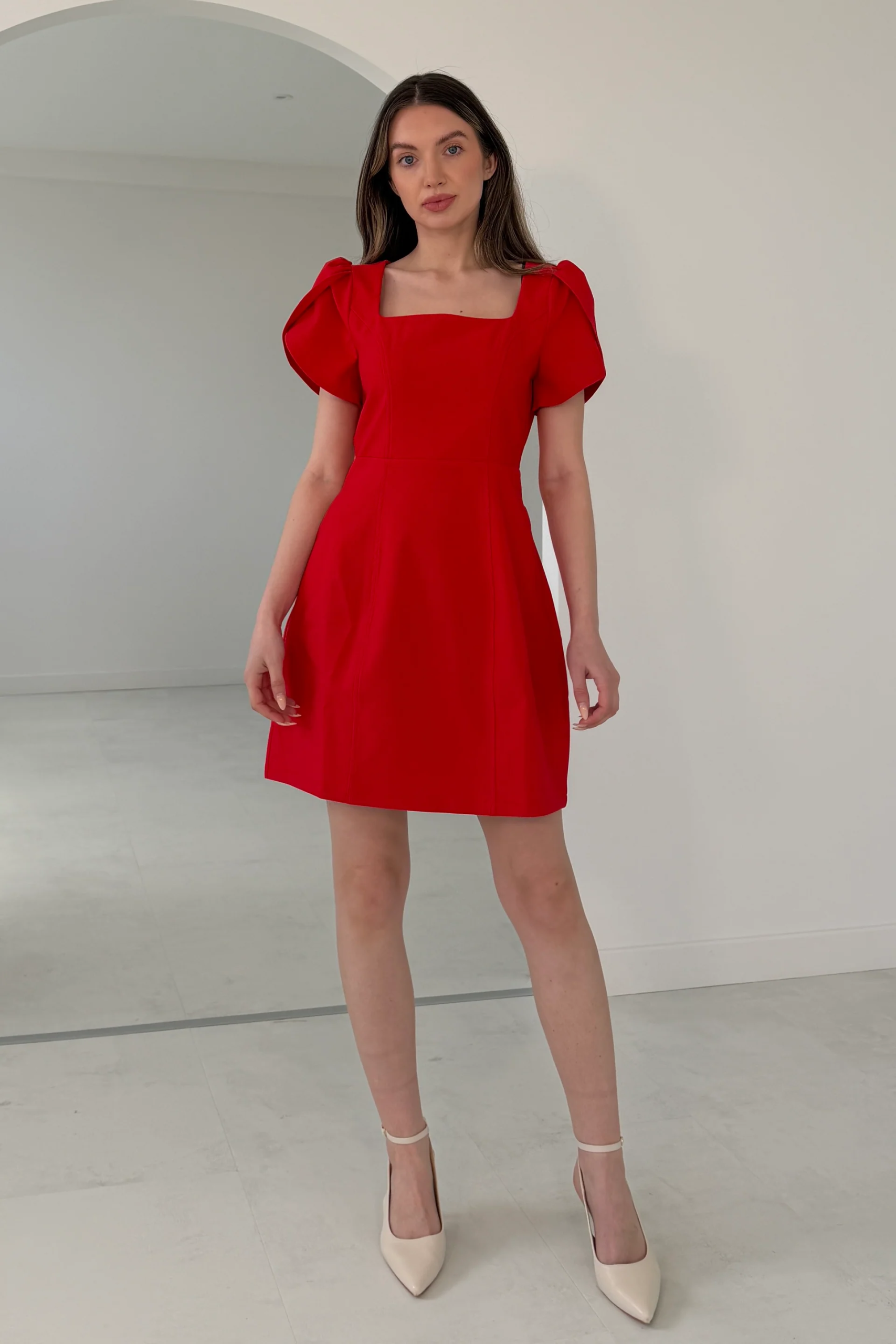 Reevee Mini Dress Red