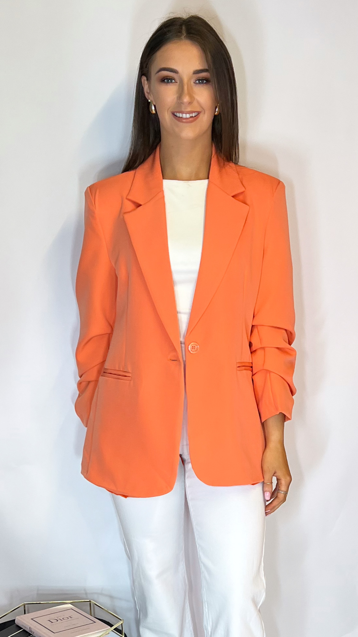Nola Blazer – Orange - Image 2