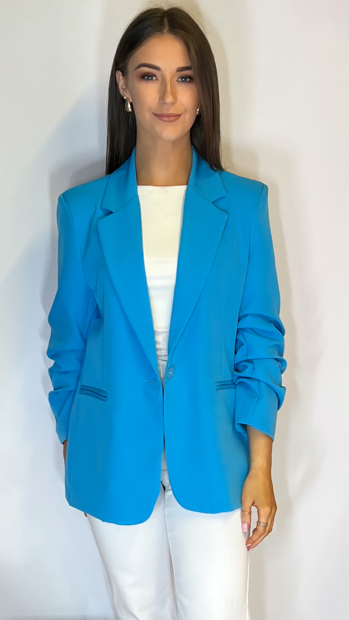 Nola Blazer Azure Blue - Image 3
