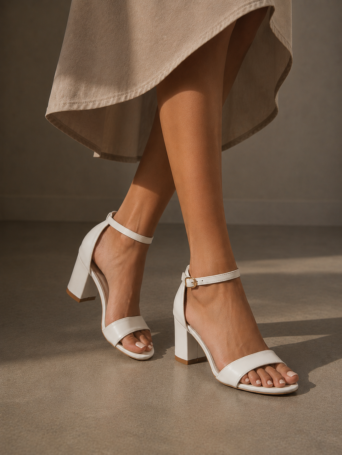 Sienna White Heel