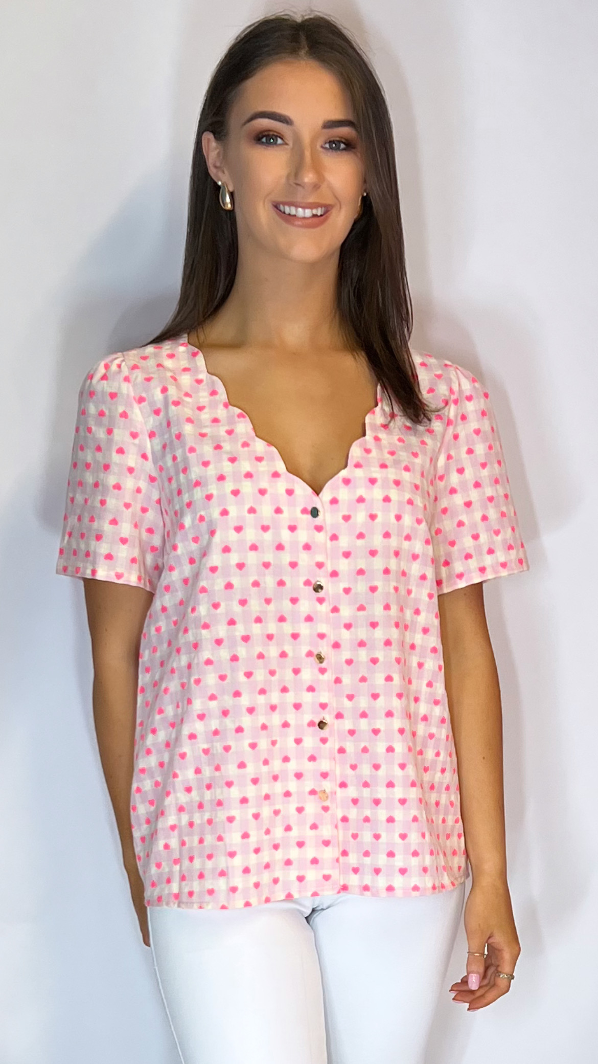 Paloma Heart Top Pink
