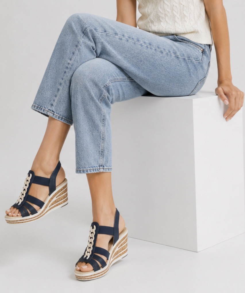 Susst Eliza Sandals Navy - Image 4