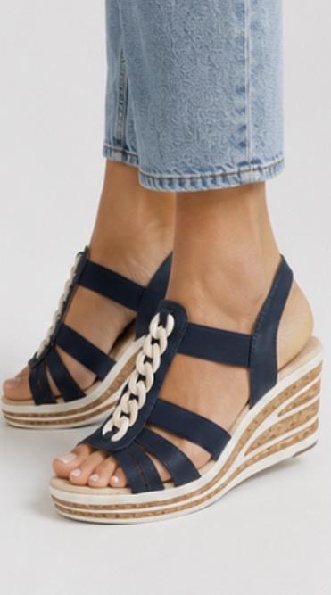 Susst Eliza Sandals Navy - Image 2