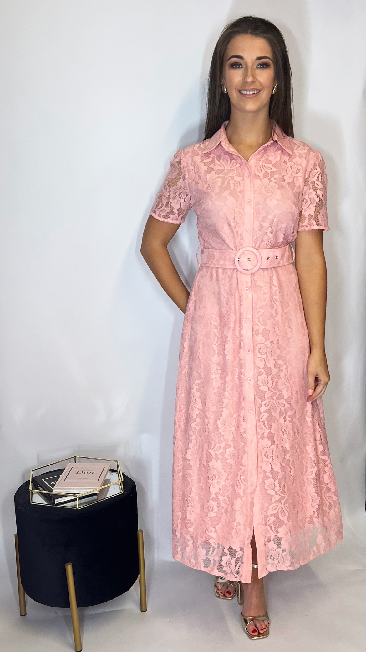 Tansy Lace Dress Blush - Image 4