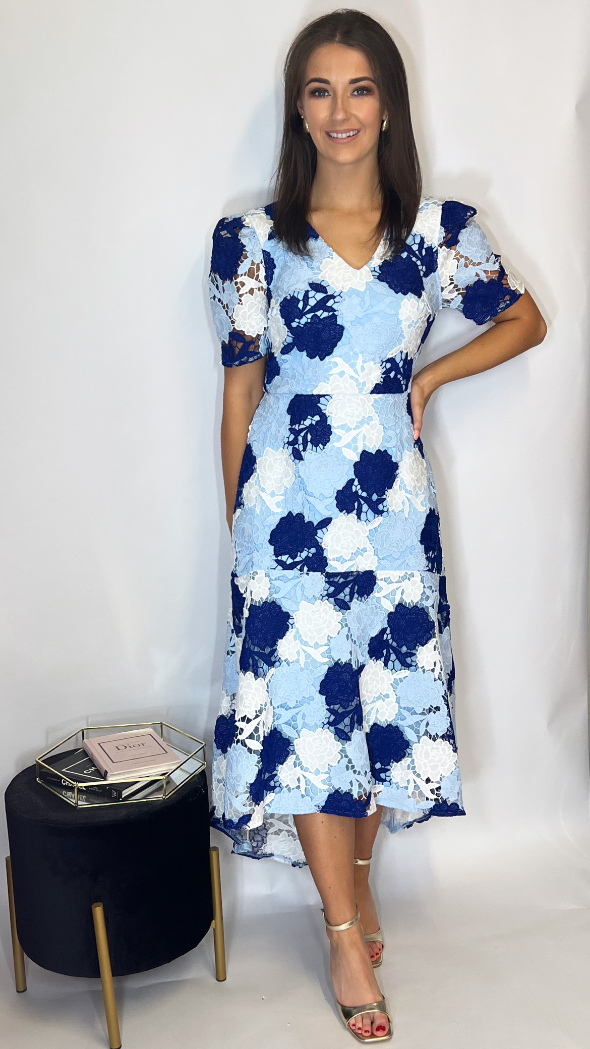 Myrtle Blue Lace Dress