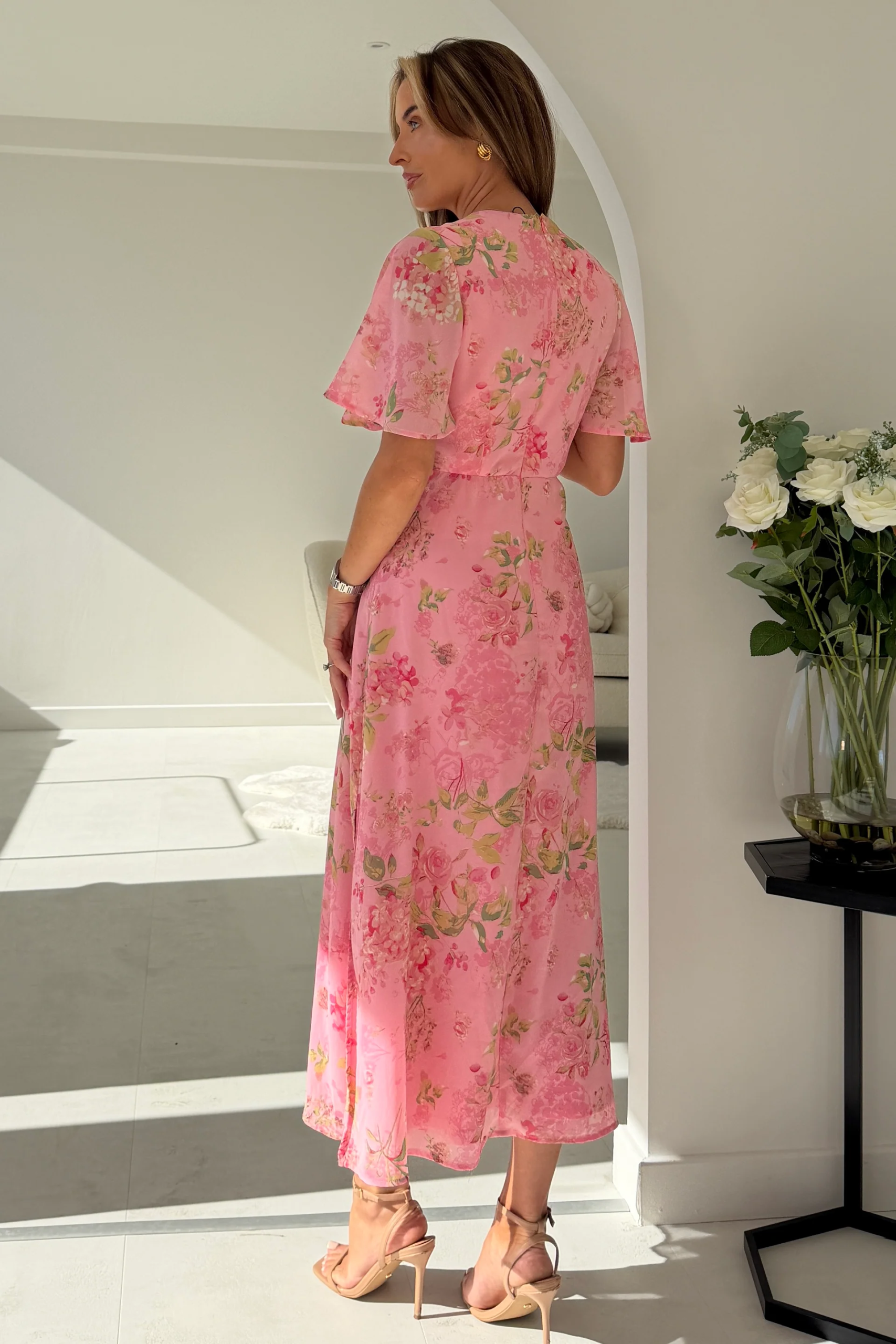 Daisy Dress Blush Floral - Image 3