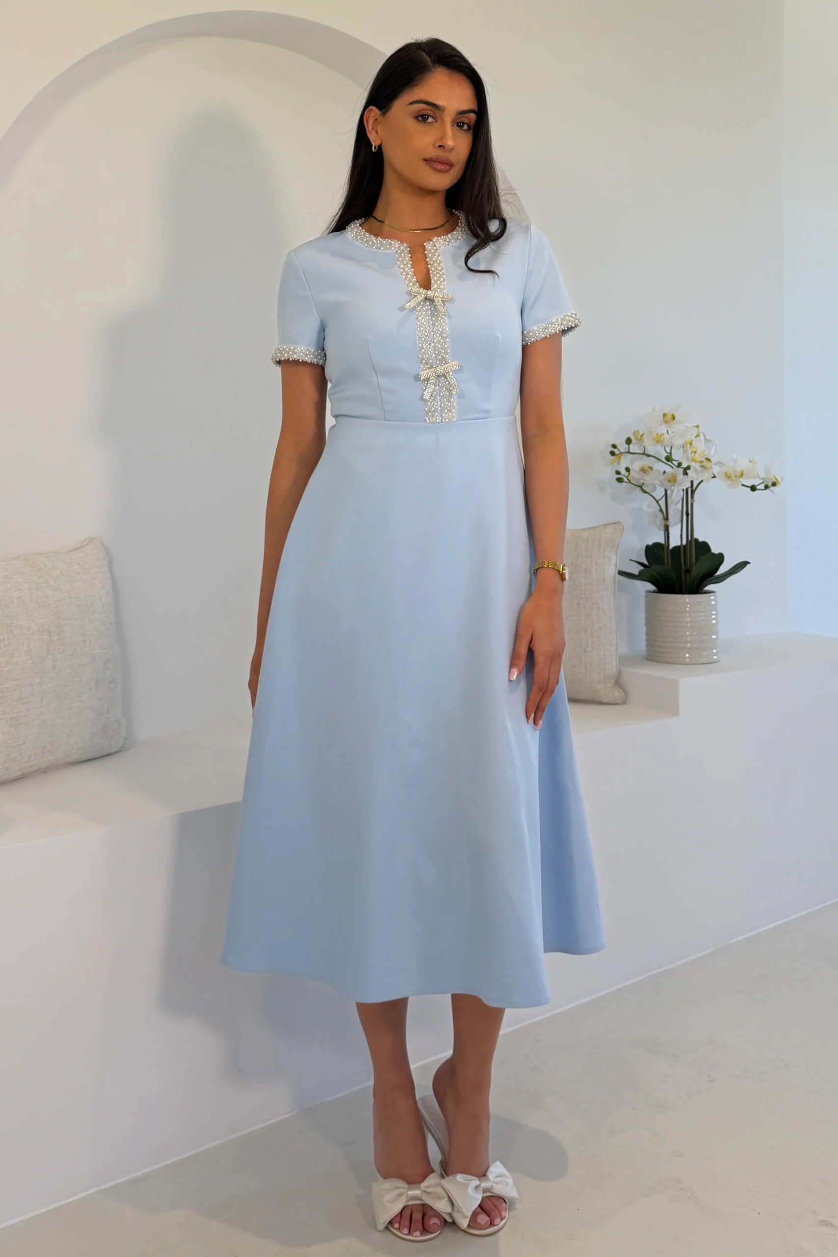Natalie Dress Powder Blue