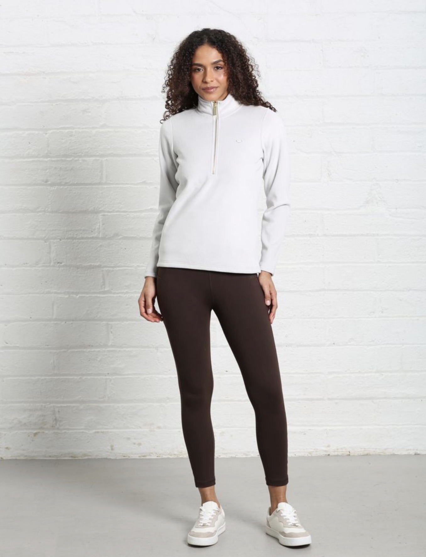 R&R Paige Half Zip Stone