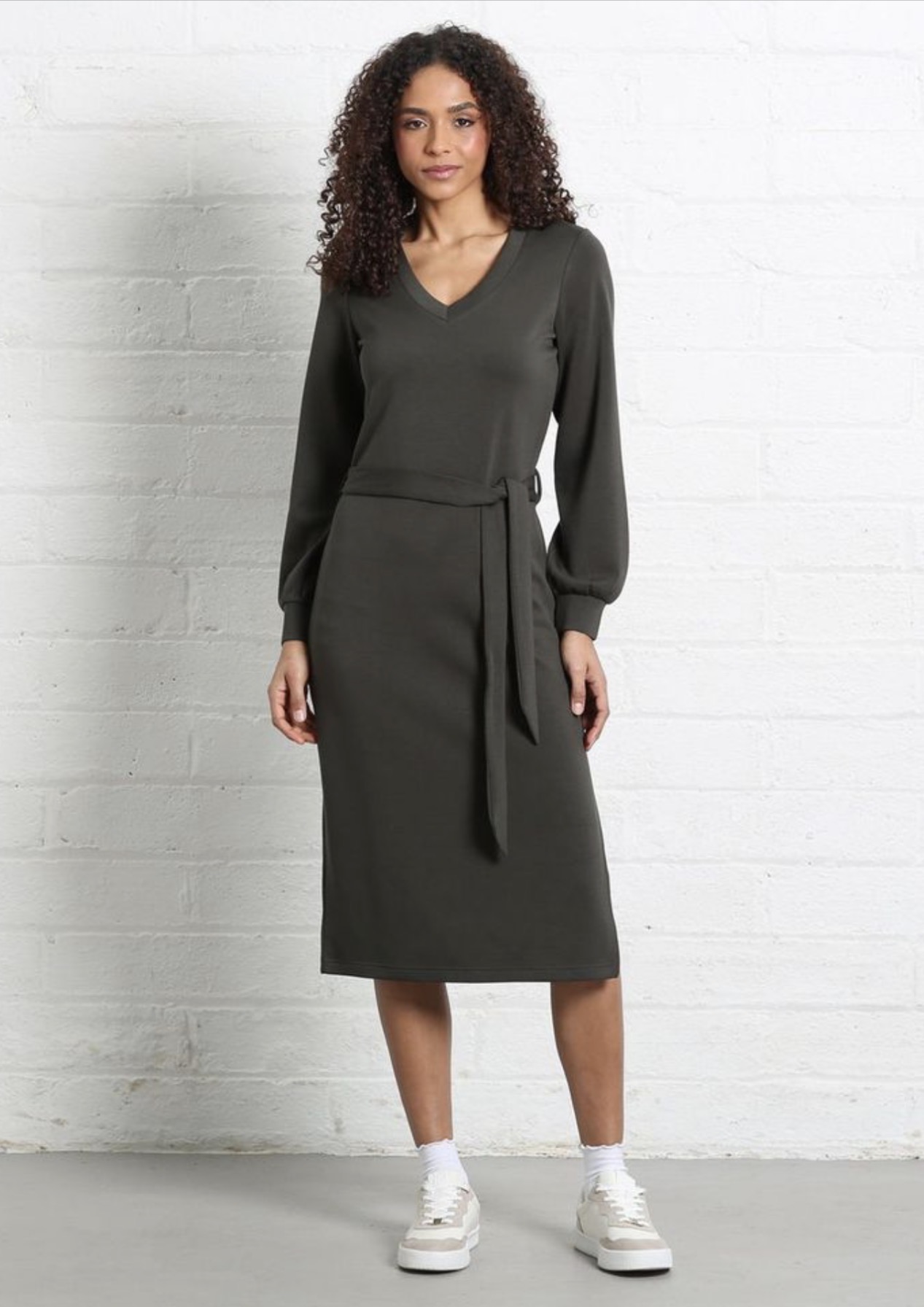R&R Celia Dress Khaki
