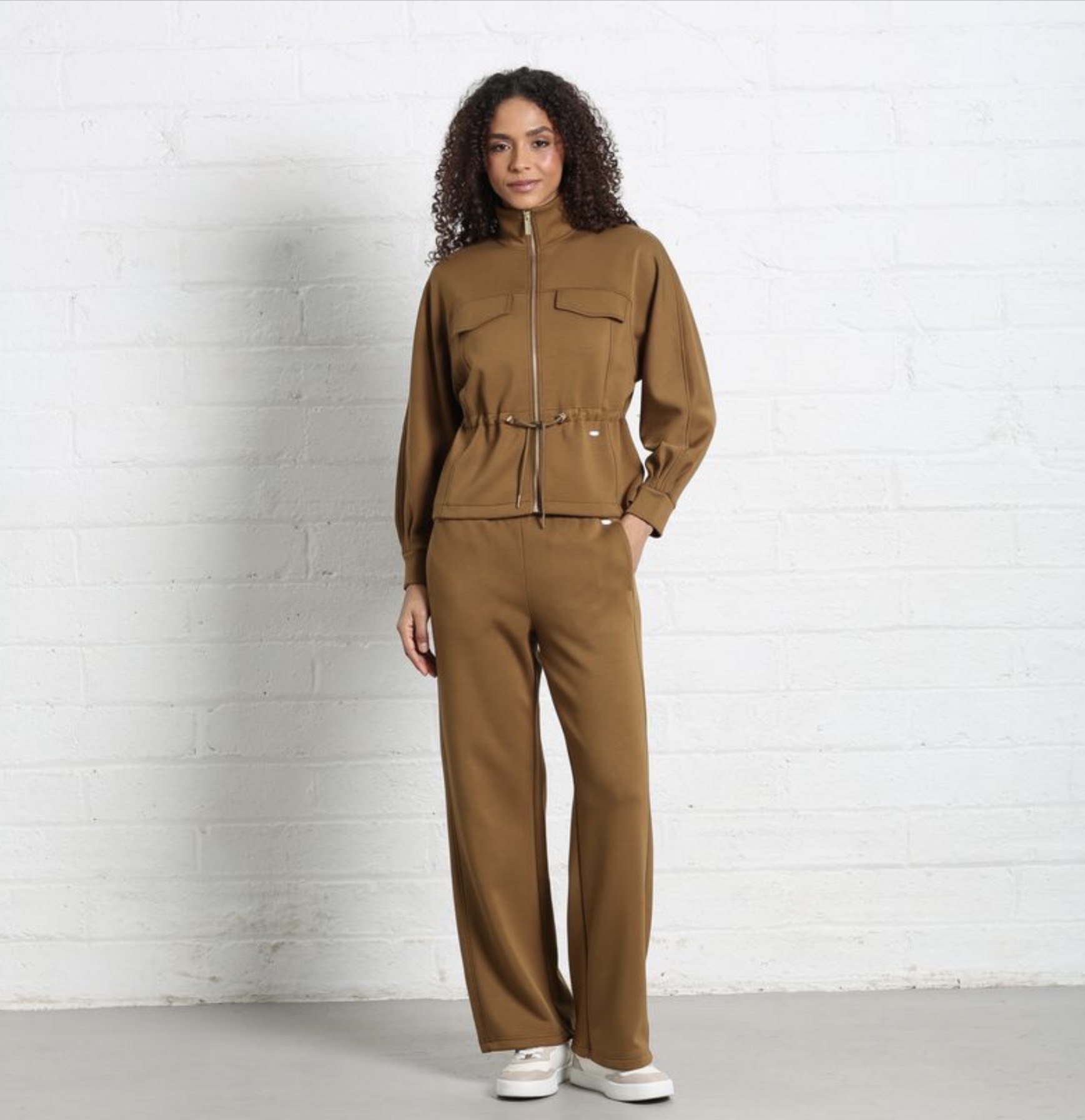 R&R Isla Zip Top Olive