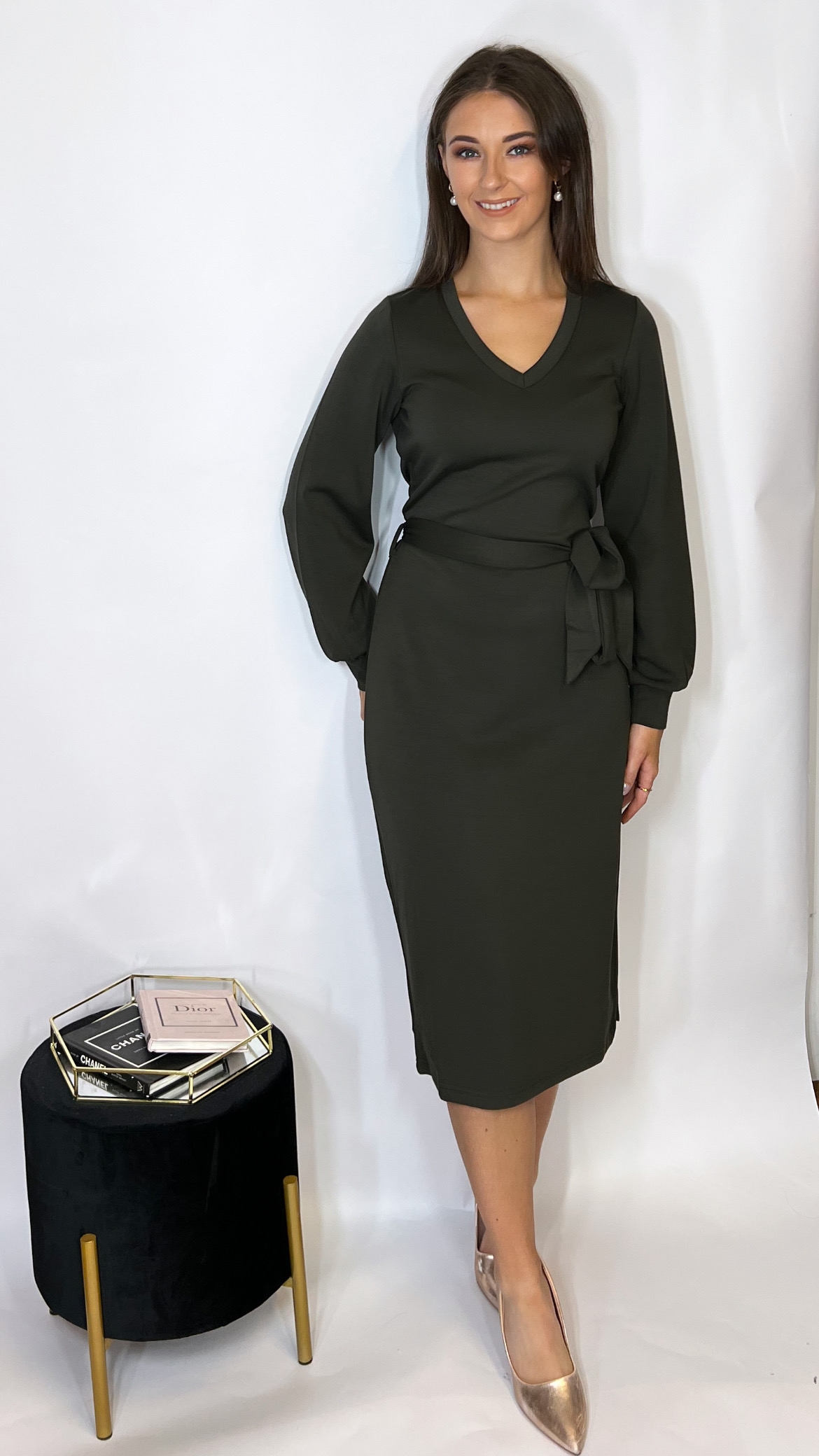 R&R Celia Dress Khaki - Image 6