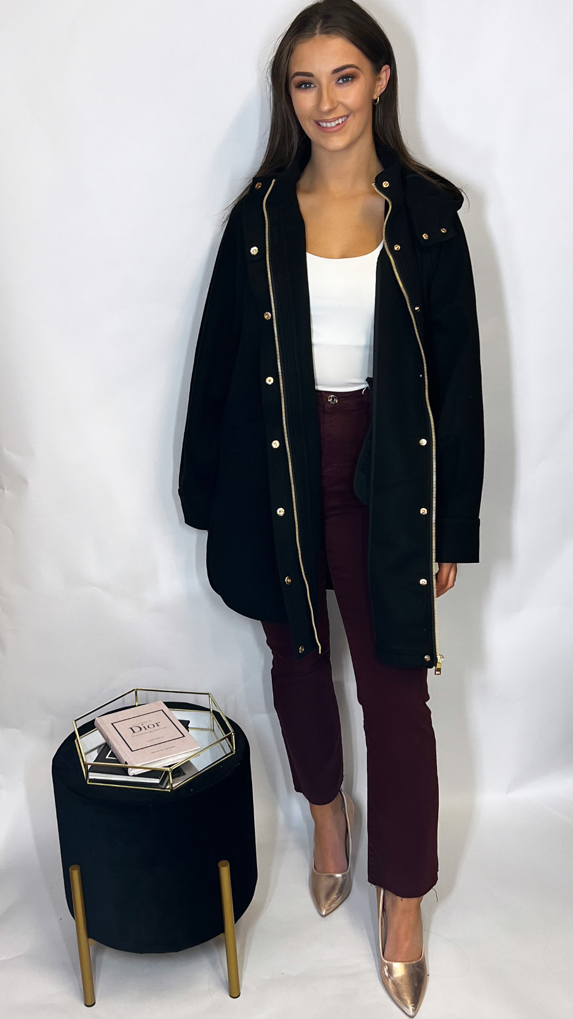 R&R Joanna Coat Black