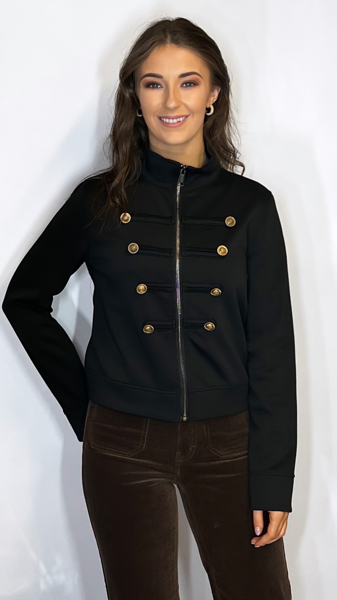 Amelie Military Jacket Black - Image 2