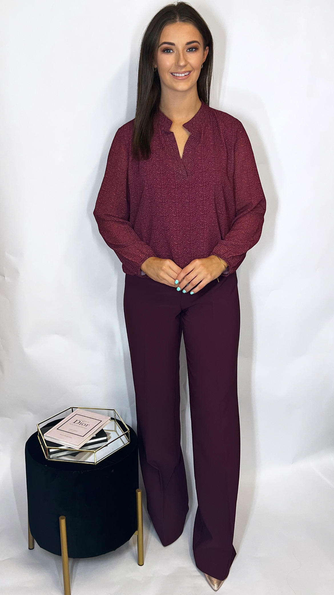 K&P Elly Band Top Plum