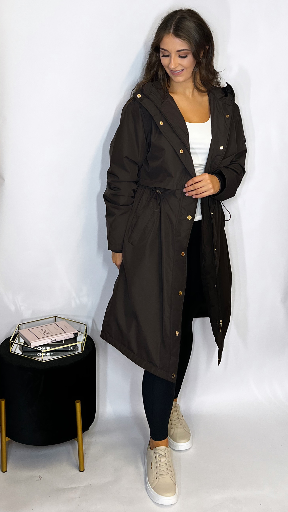 R&R Becca Coat Brown