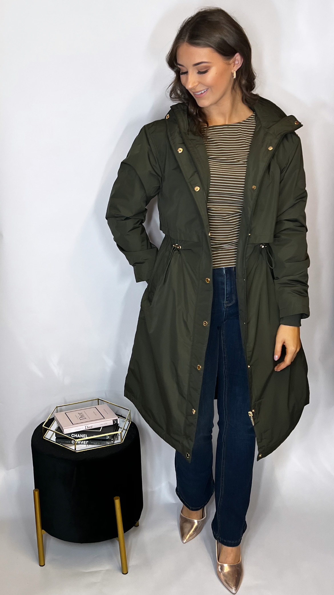 R&R Becca Coat Khaki
