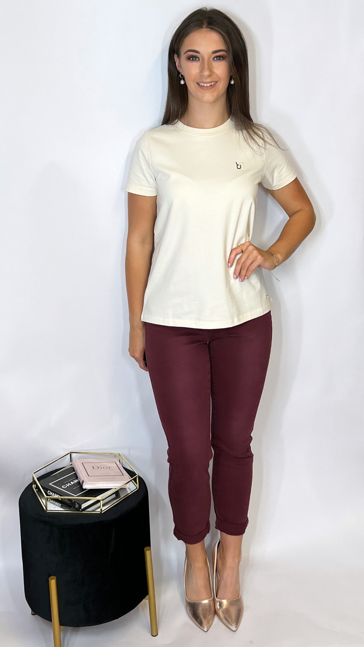 R&R  Faye Tee  Cream