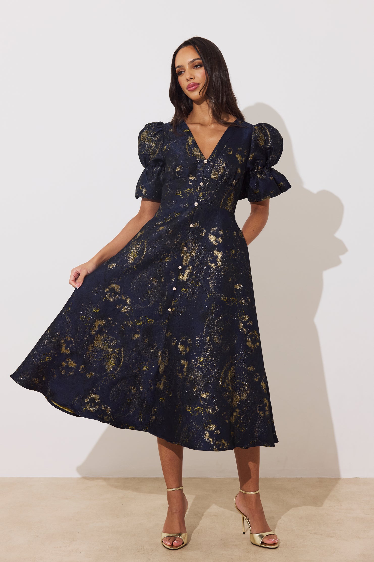 Callie Midi Dress Navy