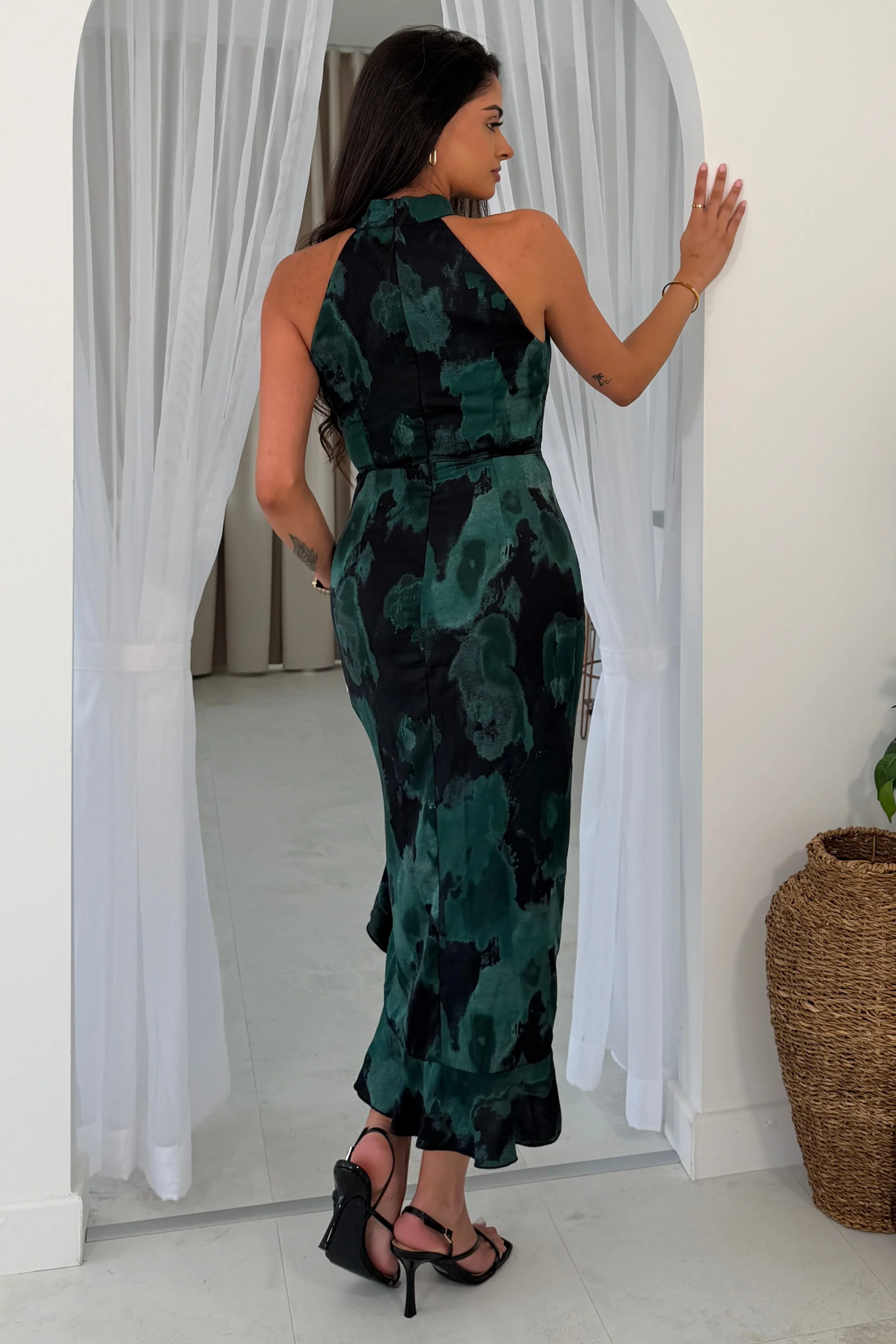 Amani Midi Dress Green - Image 3