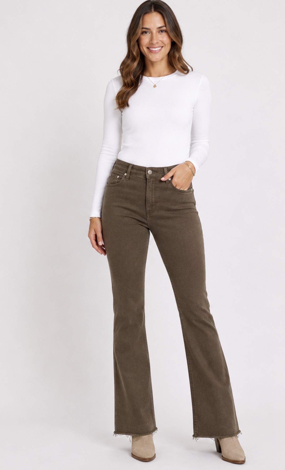 Brady Brown Flare Jeans