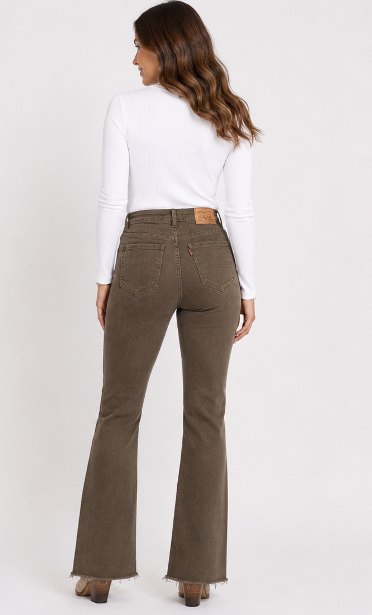 Brady Brown Flare Jeans - Image 2