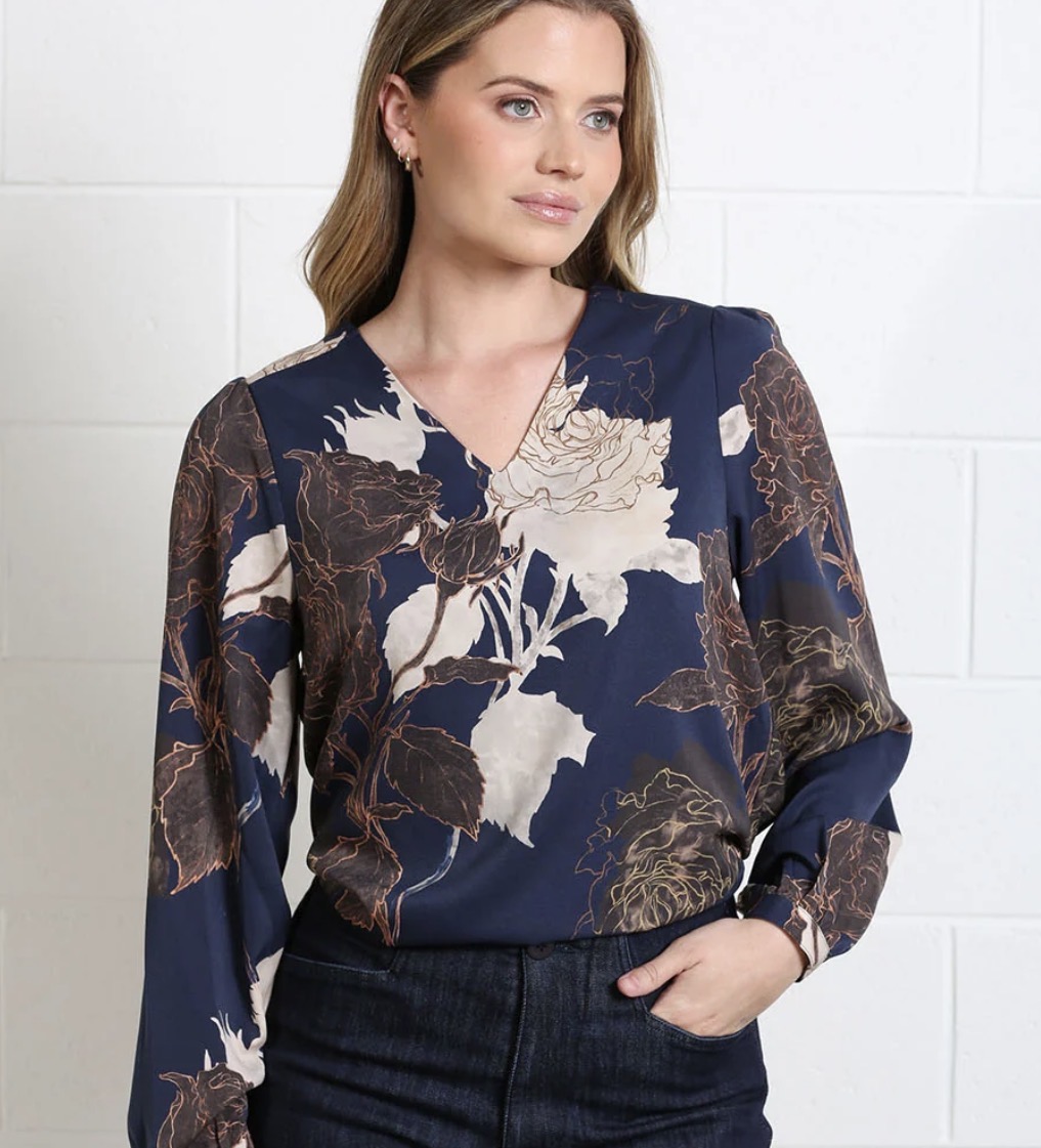 R&R Mia Blouse Blue