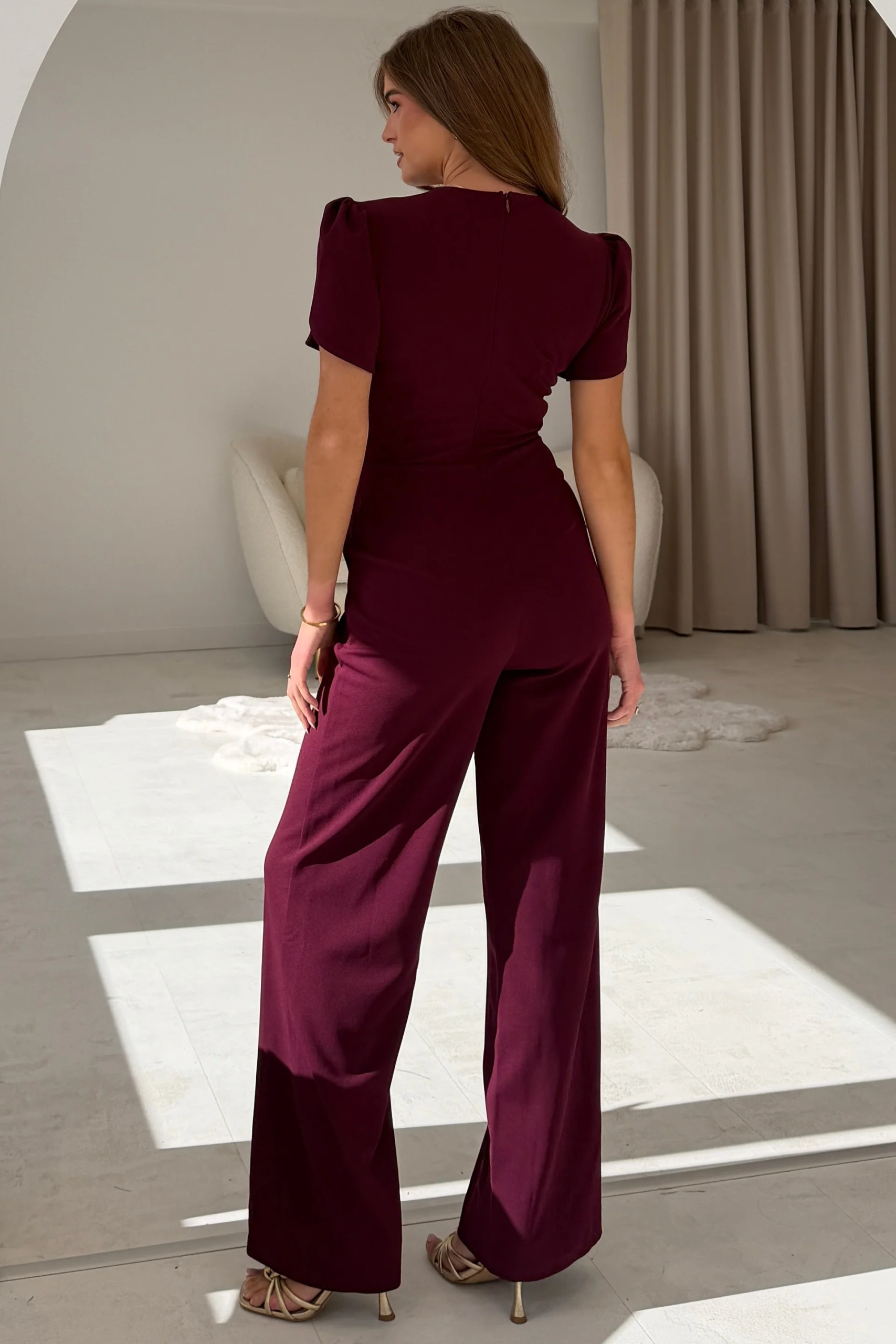 Trixie Jumpsuit Burgundy - Image 2