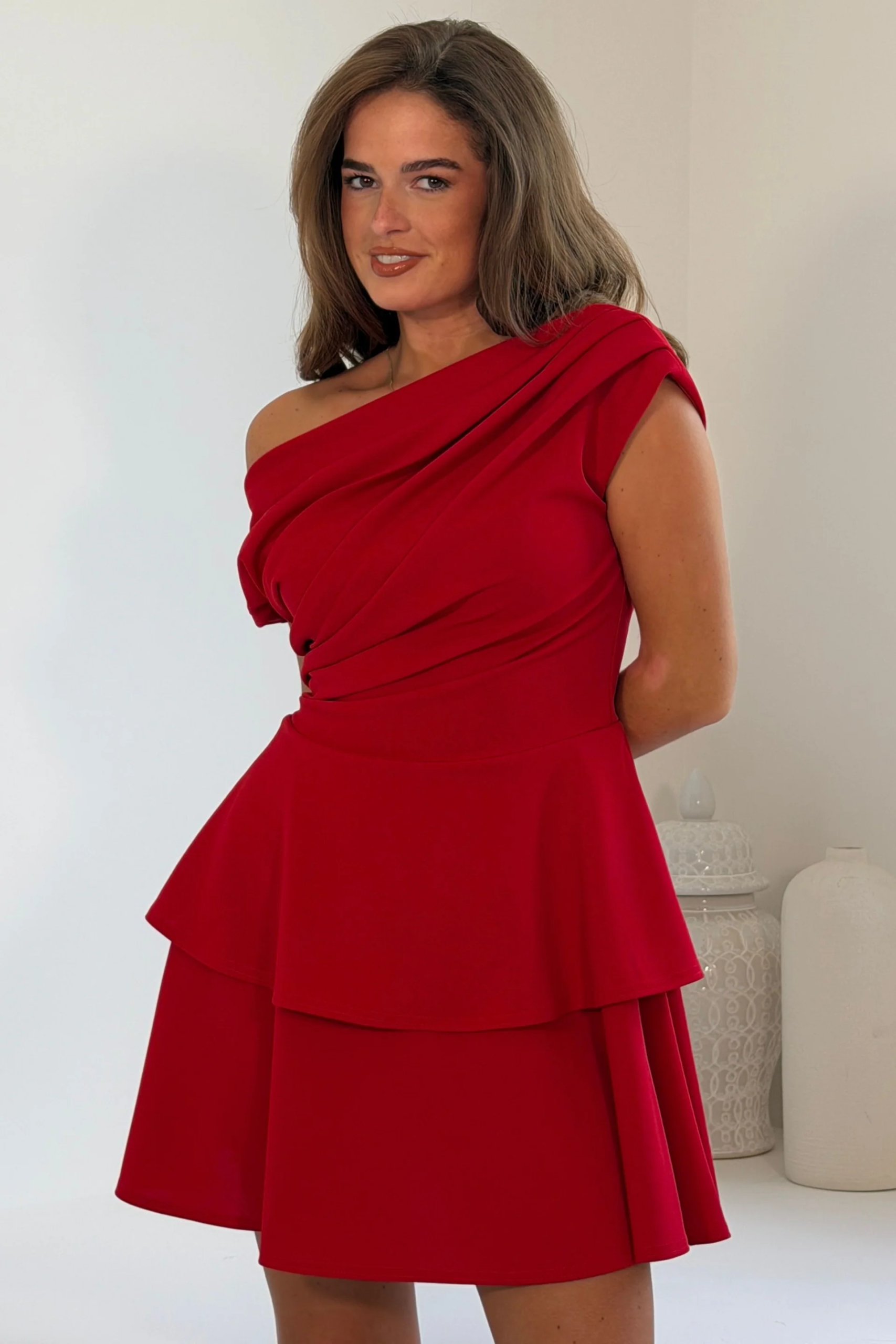Pippa Mini Dress Red - Image 2