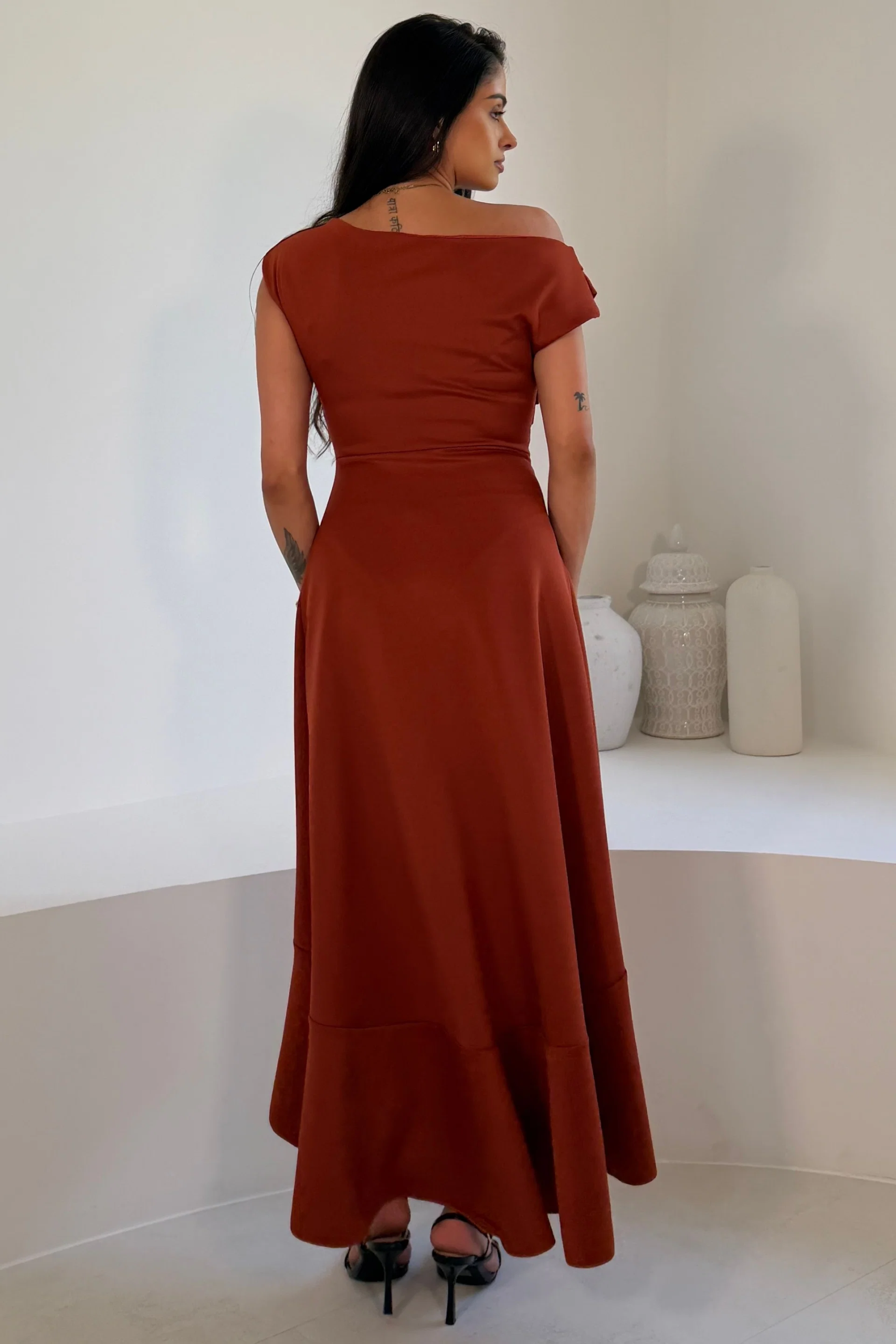 Florie Dress Rust - Image 3