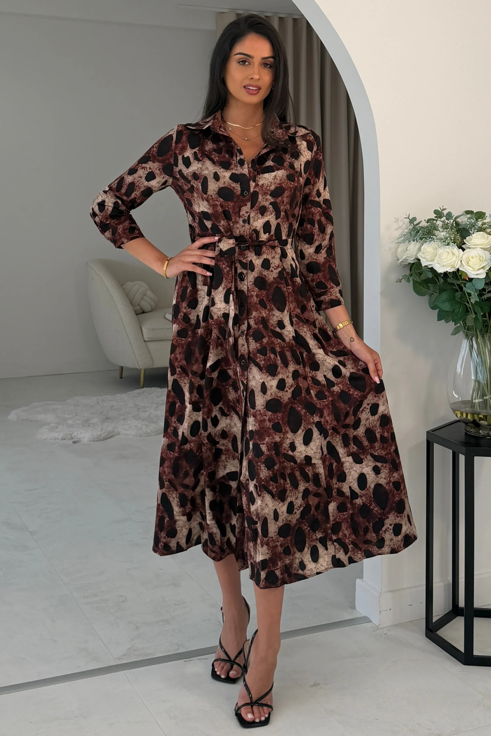 Angela Animal Print Dress