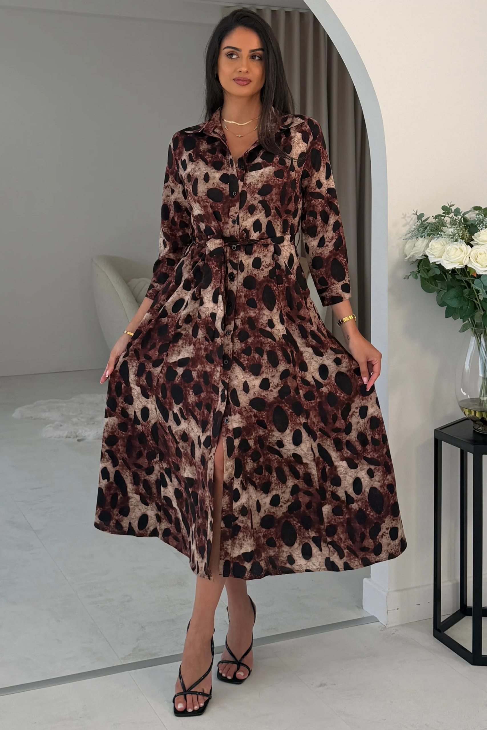 Angela Animal Print Dress - Image 2