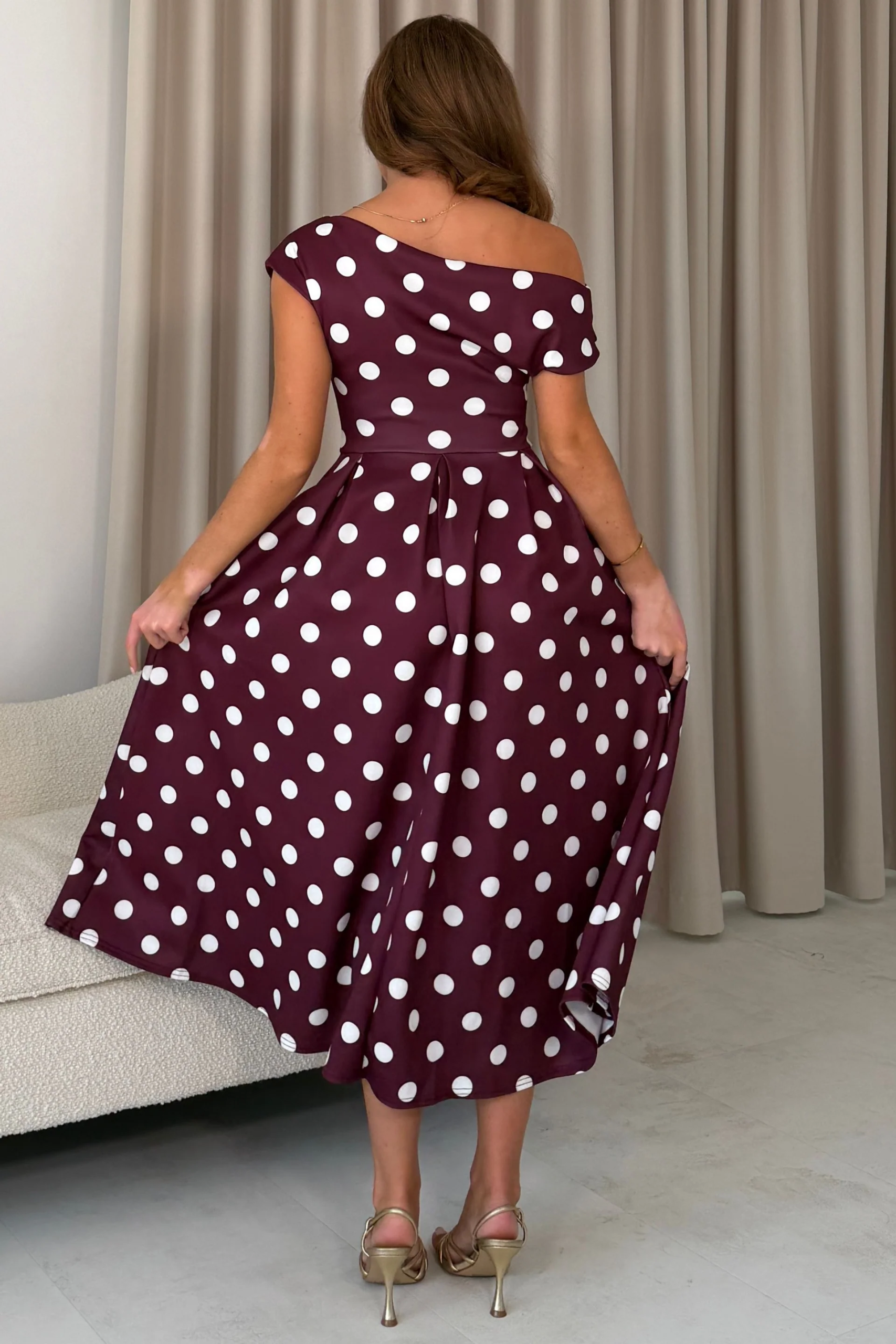 Betty Dress Berry Polka - Image 3