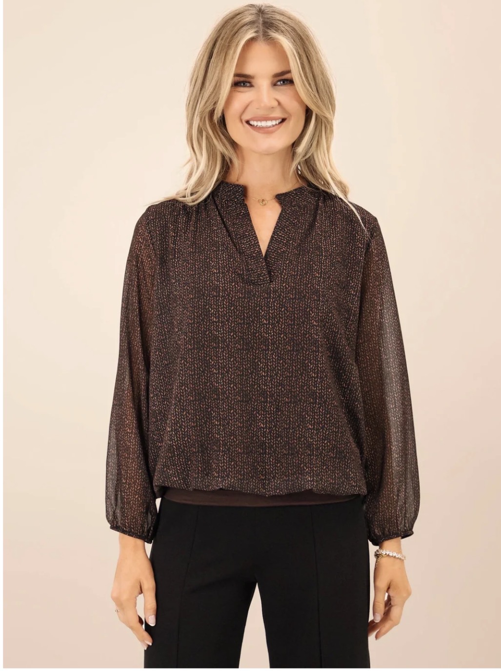 K&P Elly Band Top Brown