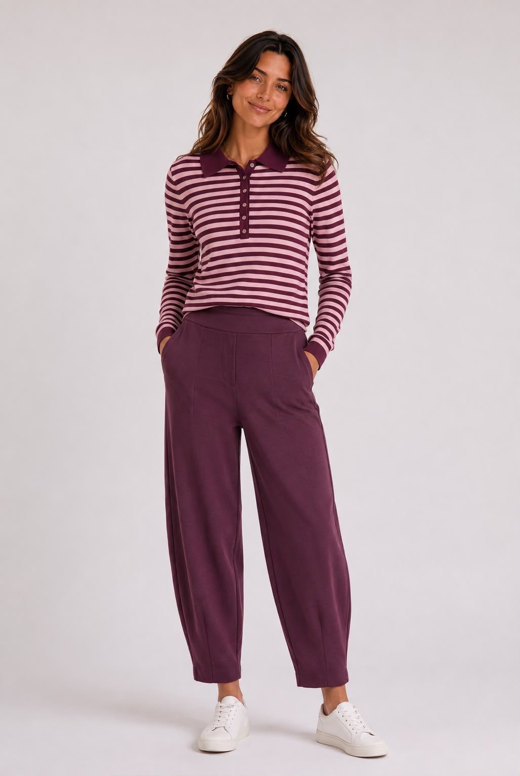 Marlow Berry Barrel Trousers