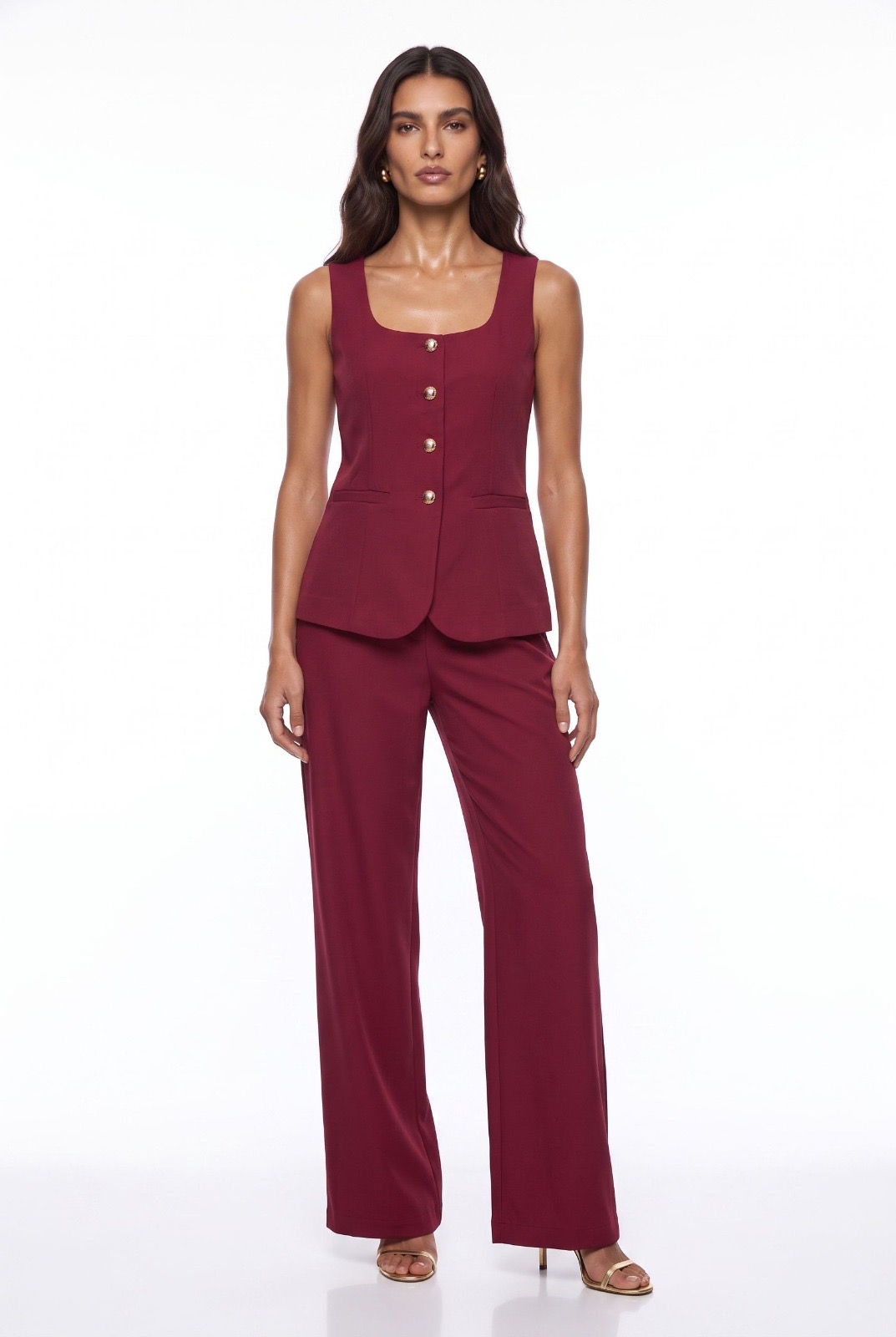 Elara Burgundy Trousers