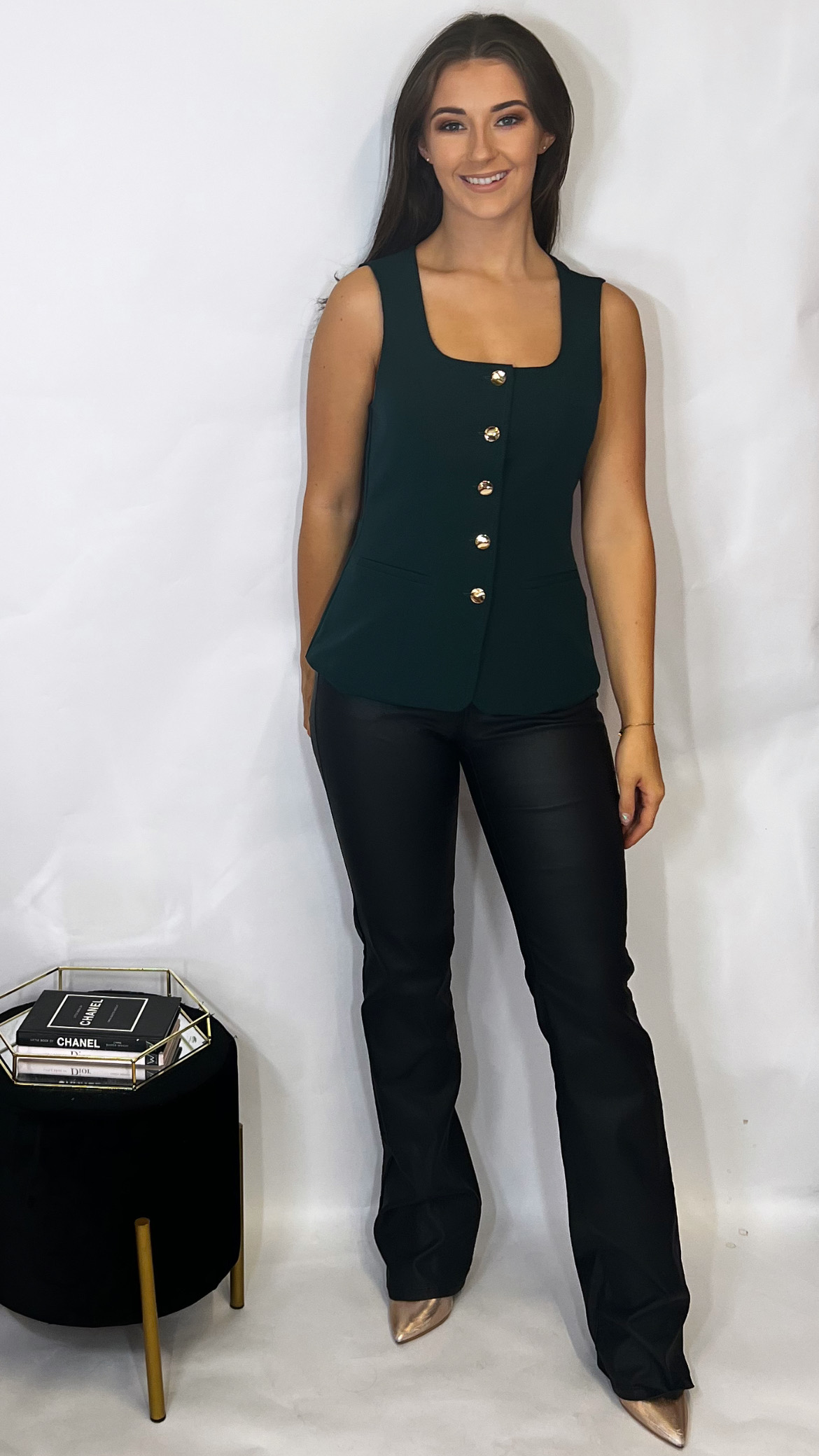 Jamie Waistcoat Emerald - Image 2