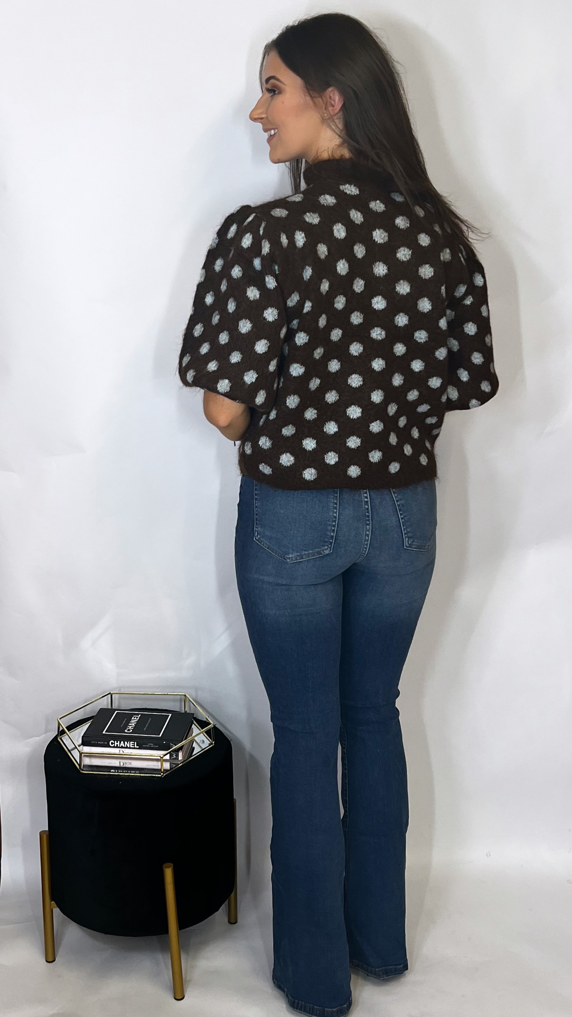 Poppy Cardigan Brown - Image 3