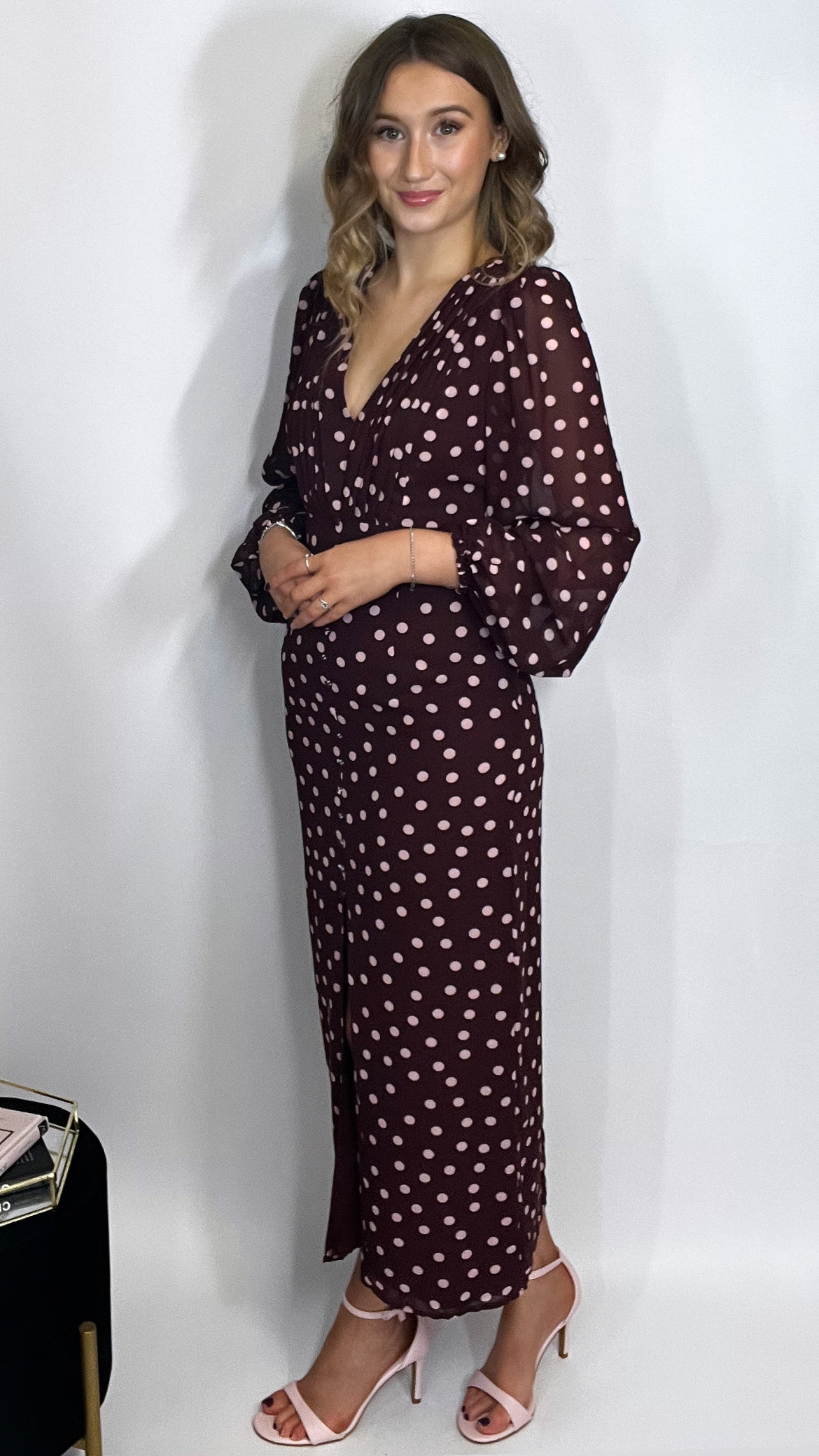 Mimi Dress Burgundy - Image 3